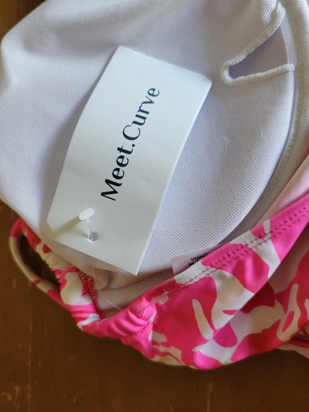 Plus Size Floral Pink Tie-Front Tankini Top & Skirt Swim Set